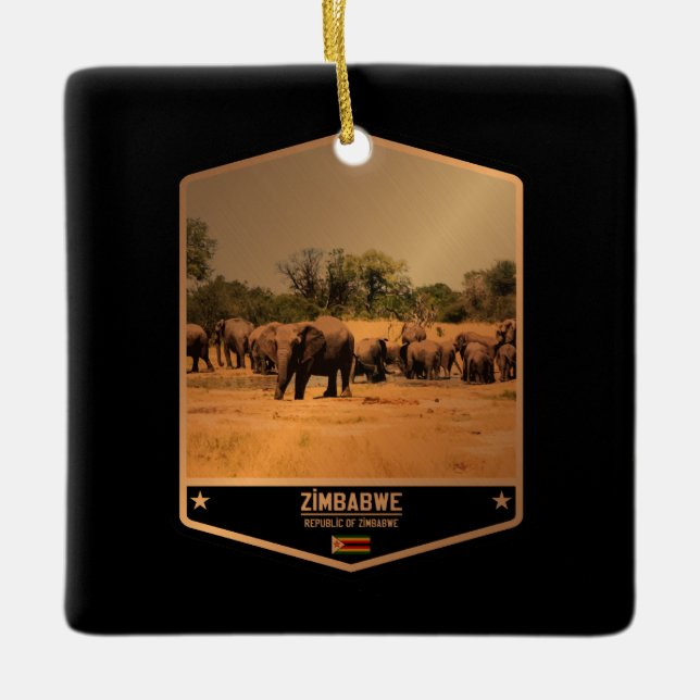 Zimbabwe Julgransprydnad Keramik (Framsida)