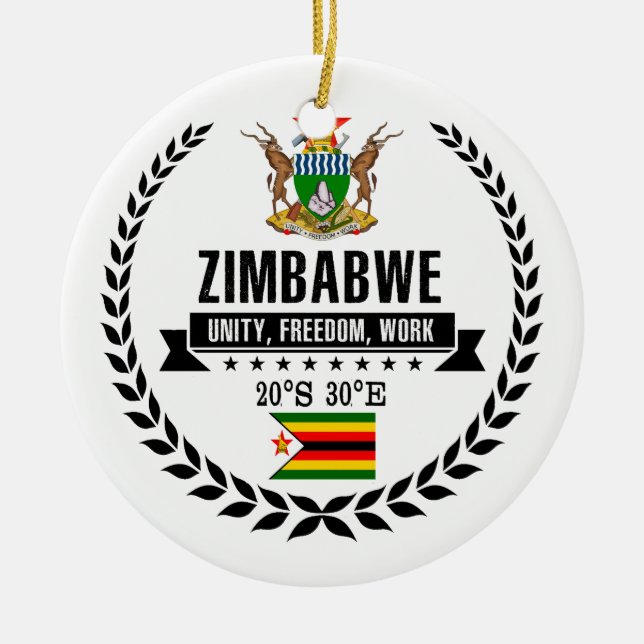 Zimbabwe Julgransprydnad Keramik (Framsidan)