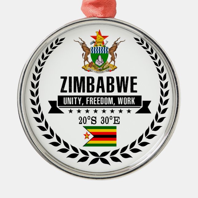 Zimbabwe Julgransprydnad Metall (Framsidan)