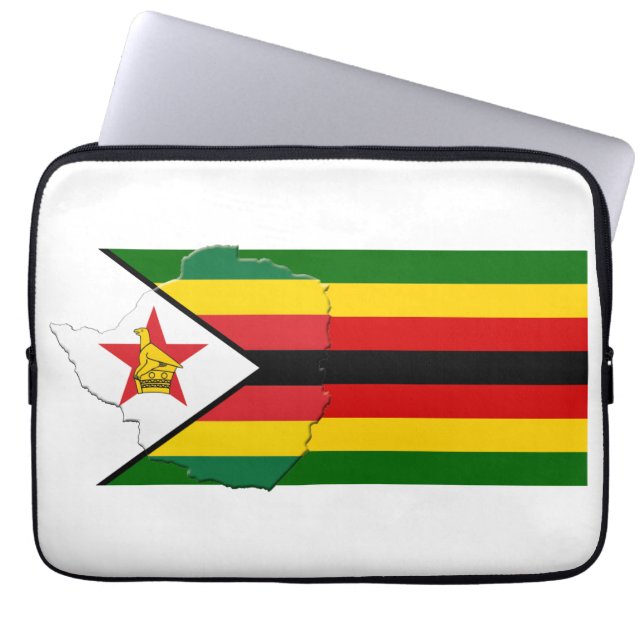 ZIMBABWE Karta Patriotic Computer Laptop Fodral (Framsidan)