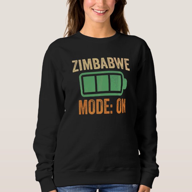 Zimbabwe-läge På Batteri T Shirt (Framsida)