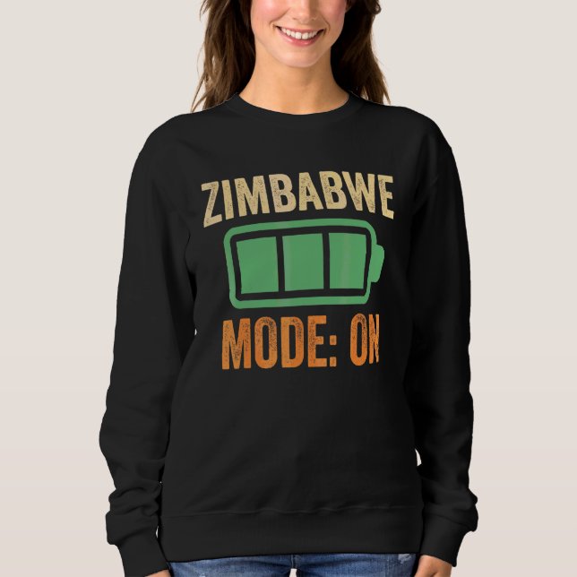 Zimbabwe-läge På batteridesign T Shirt (Framsida)