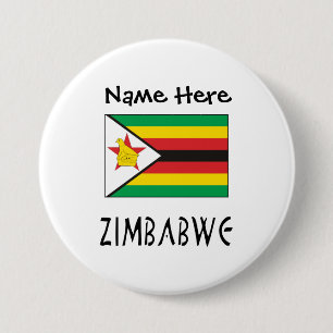 Zimbabwe Personlig Zimbabweflagga  Knapp