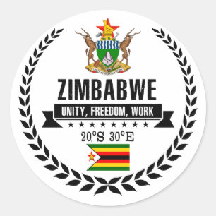 Zimbabwe Runt Klistermärke