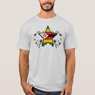 Zimbabwe stjärna tee shirt