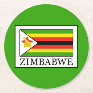 Zimbabwe Underlägg Papper Rund