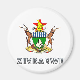 Zimbabwe vapensköld magnet