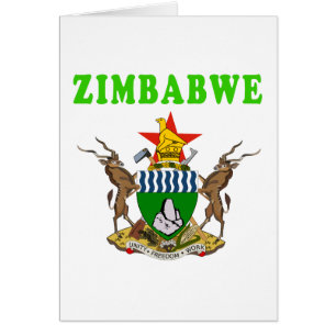 Zimbabwe vapenskölddesigner hälsningskort