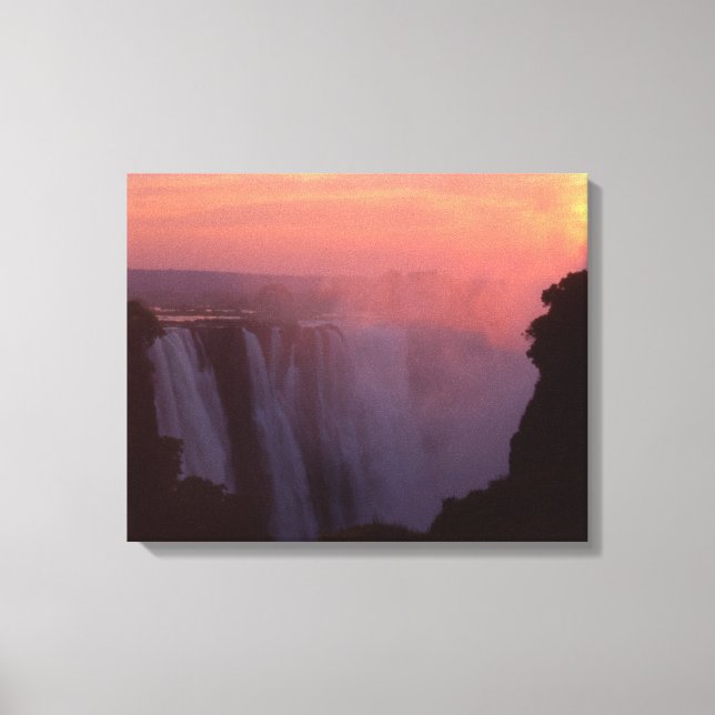 Zimbabwe, Victoria Falls nationalpark. Dimma Canvastryck (Framsida)