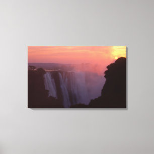 Zimbabwe, Victoria Falls nationalpark. Dimma Canvastryck