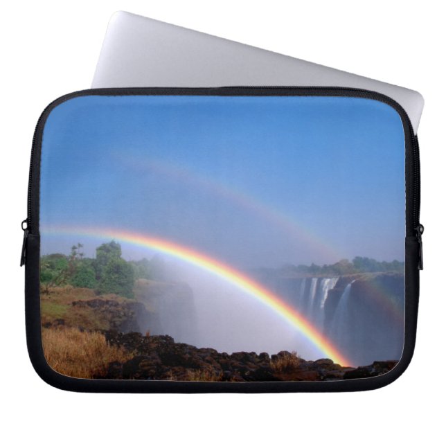 Zimbabwe, Victoria Falls nationalpark. Dubbla Laptop Fodral (Framsidan)