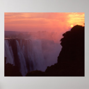 Zimbabwe, Victoria Falls nationalpark. fuktig Poster