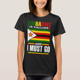 Zimbabwe Zimbabwe Flagga Zimbabwe ringer och jag T Shirt