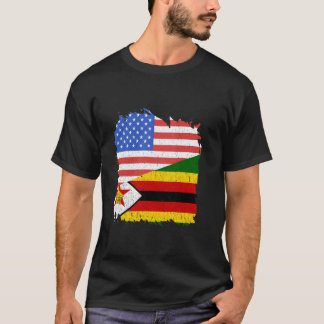 Zimbabwe Zimbabweanska Rötter USA Amerika Zimbabwe T Shirt
