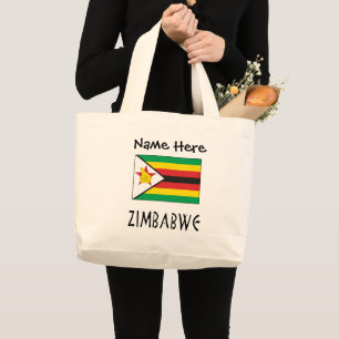 Zimbabwe Zimbabwisk flagga Svart Personalisering Jumbo Tygkasse