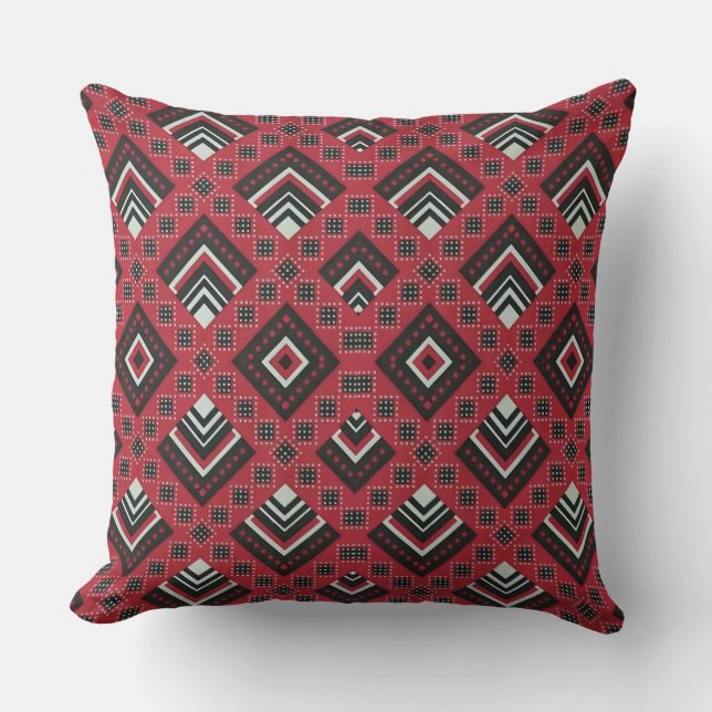 Zimbabwean Traditional Jira reRetso African Print  Kudde (Framsida)