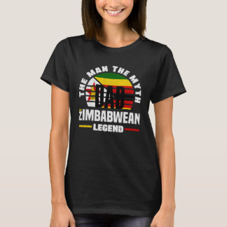 Zimbabwean Zimbabwe Zimbabwean Flag Fathers Day T Shirt