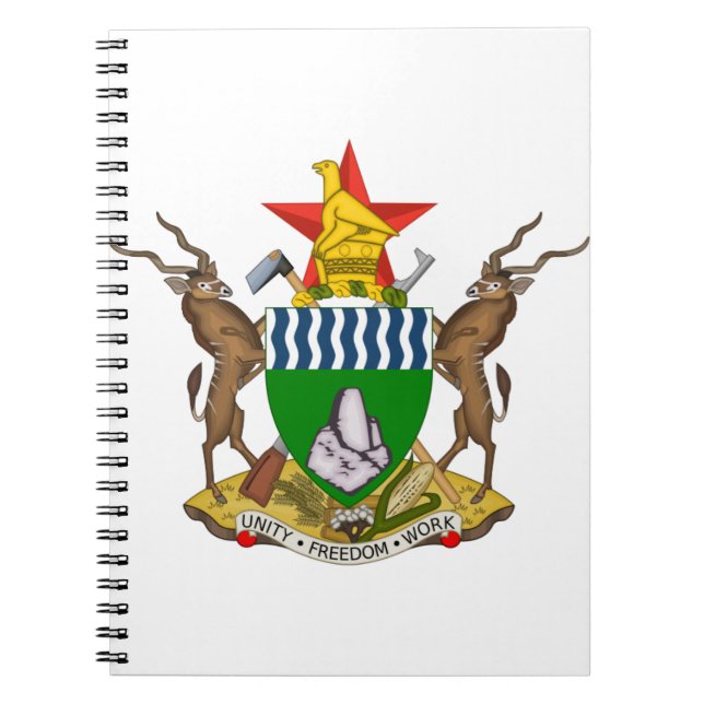 zimbabwemblem anteckningsbok (Framsidan)