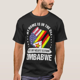 Zimbabwes amerikanska patriot Grown Proud My Heart T Shirt