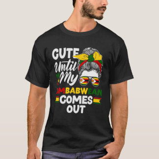 Zimbabwes Flagga Cute till mitt Zimbabwe T Shirt