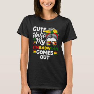 Zimbabwes Flagga Cute till mitt Zimbabwe T Shirt