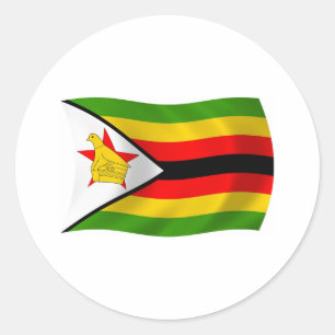Zimbabwes flagga dekal runt klistermärke