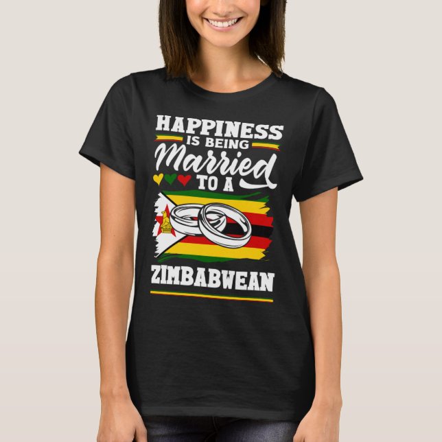 Zimbabwes Flagga gift med en zimbabwisk T Shirt (Framsida)