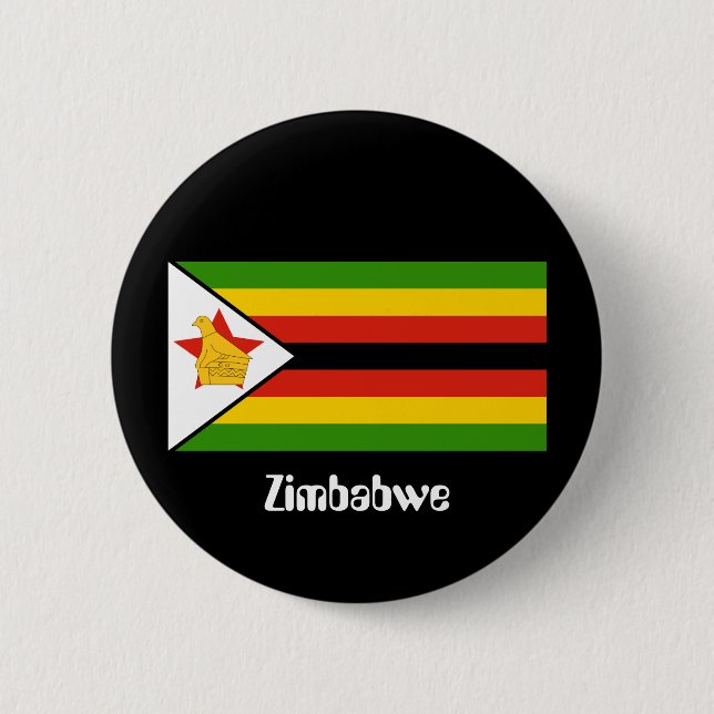 Zimbabwes flagga knapp (Framsida)