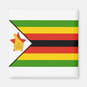 Zimbabwes flagga magnet