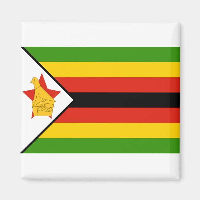 Zimbabwes flagga magnet (Framsidan)