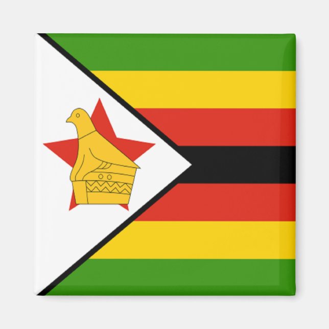 Zimbabwes flagga magnet (Framsidan)
