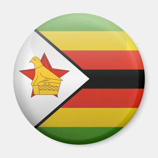 Zimbabwes flagga magnet (Framsidan)