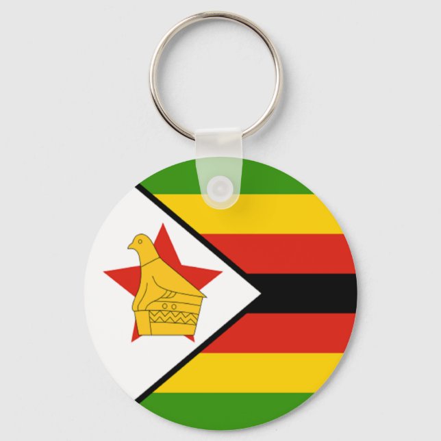 Zimbabwes flagga nyckelring (Framsida)