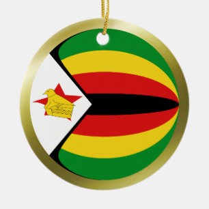 Zimbabwes flagga ornament