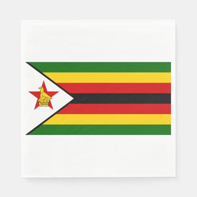 Zimbabwes flagga pappersservett (Framsidan)