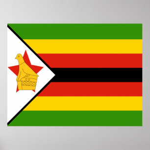 Zimbabwes flagga poster