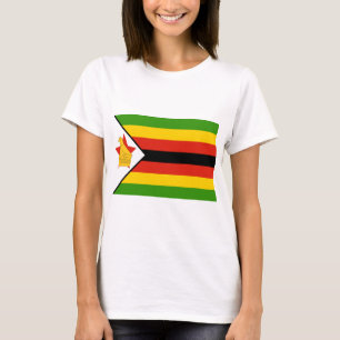 Zimbabwes flagga t shirt