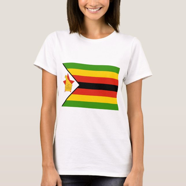 Zimbabwes flagga t shirt (Framsida)