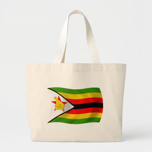 Zimbabwes flagga Totebag Jumbo Tygkasse (Framsidan)
