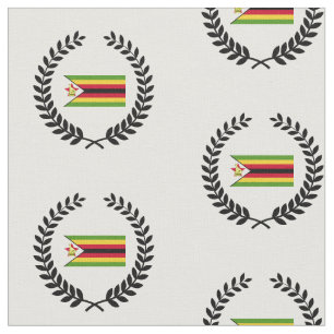 Zimbabwes Flagga Tyg