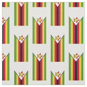 Zimbabwes Flagga Tyg