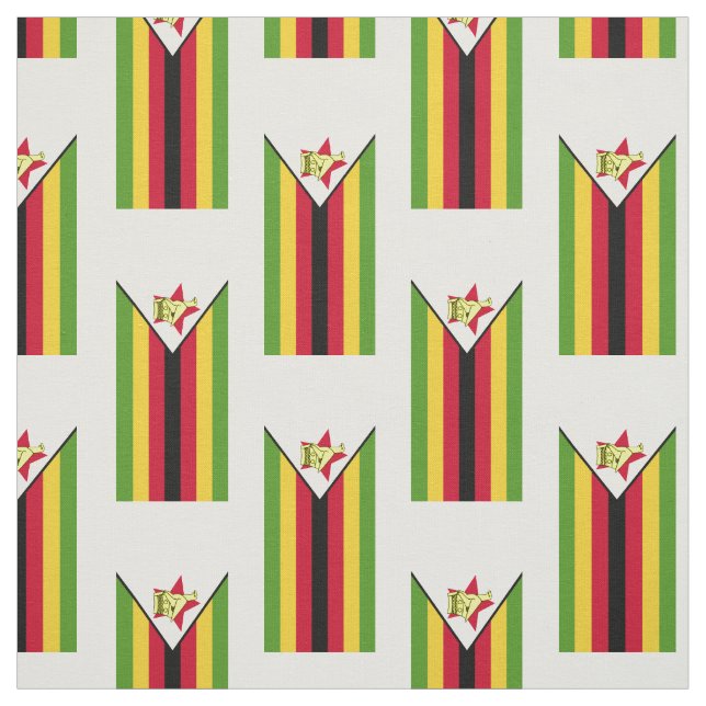 Zimbabwes Flagga Tyg (Provkarta)