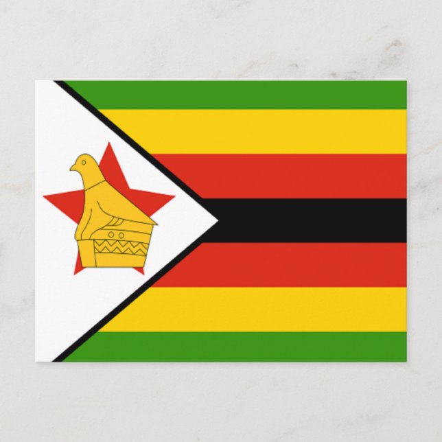 Zimbabwes flagga vykort (Framsida)