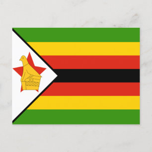 Zimbabwes flagga vykort