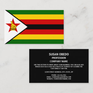 Zimbabwes Flagga, Zimbabwes Flagga Visitkort