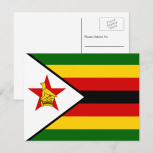Zimbabwes Flagga, Zimbabwes Flagga Vykort