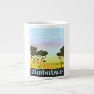 Zimbabwes landskapsreseaffisch jumbo mugg