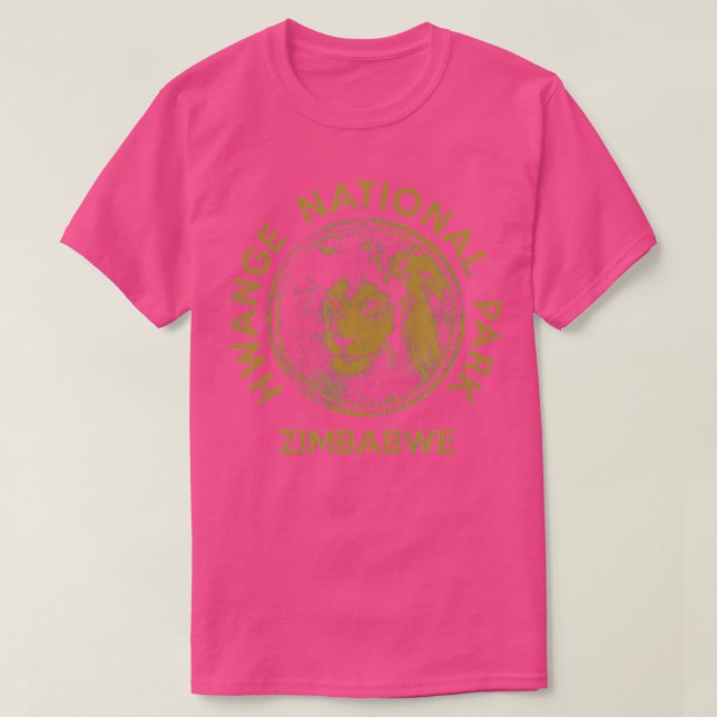 Zimbabwes Lejona Hwange nationalpark African Safar T Shirt (Design framsida)