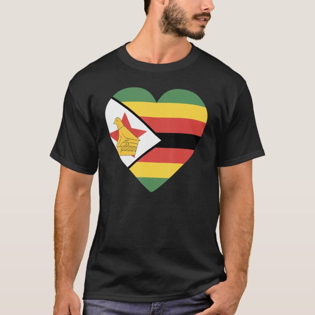Zimbabwes sydliga för manar kvinnors Flagga T Shirt (Framsida)