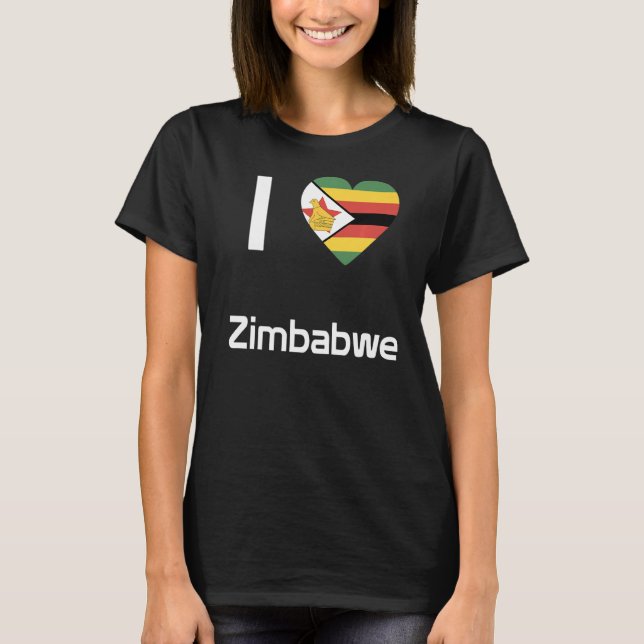 Zimbabwes sydliga för manar kvinnors Flagga T Shirt (Framsida)